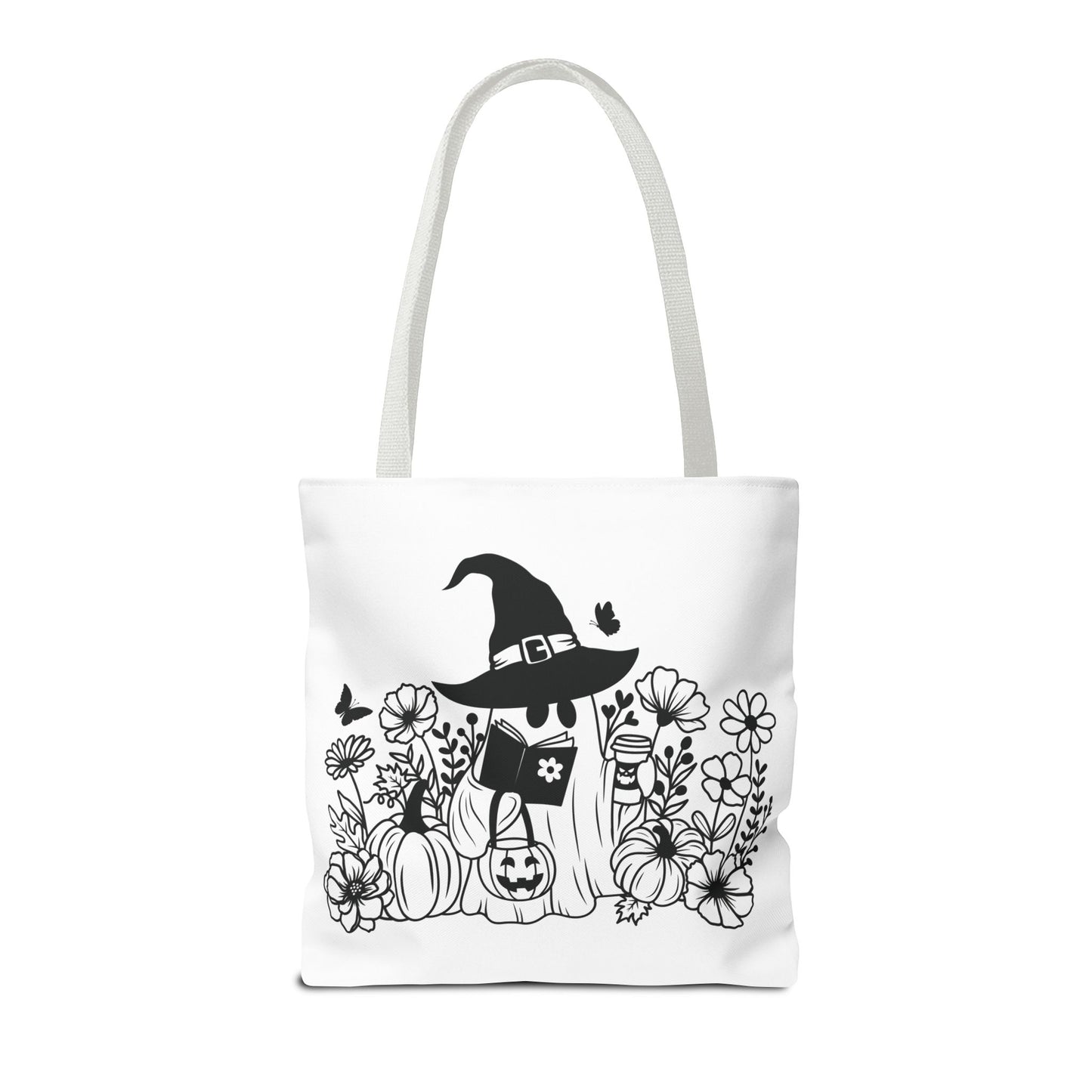 Cozy boo reading, Tote Bag (AOP)