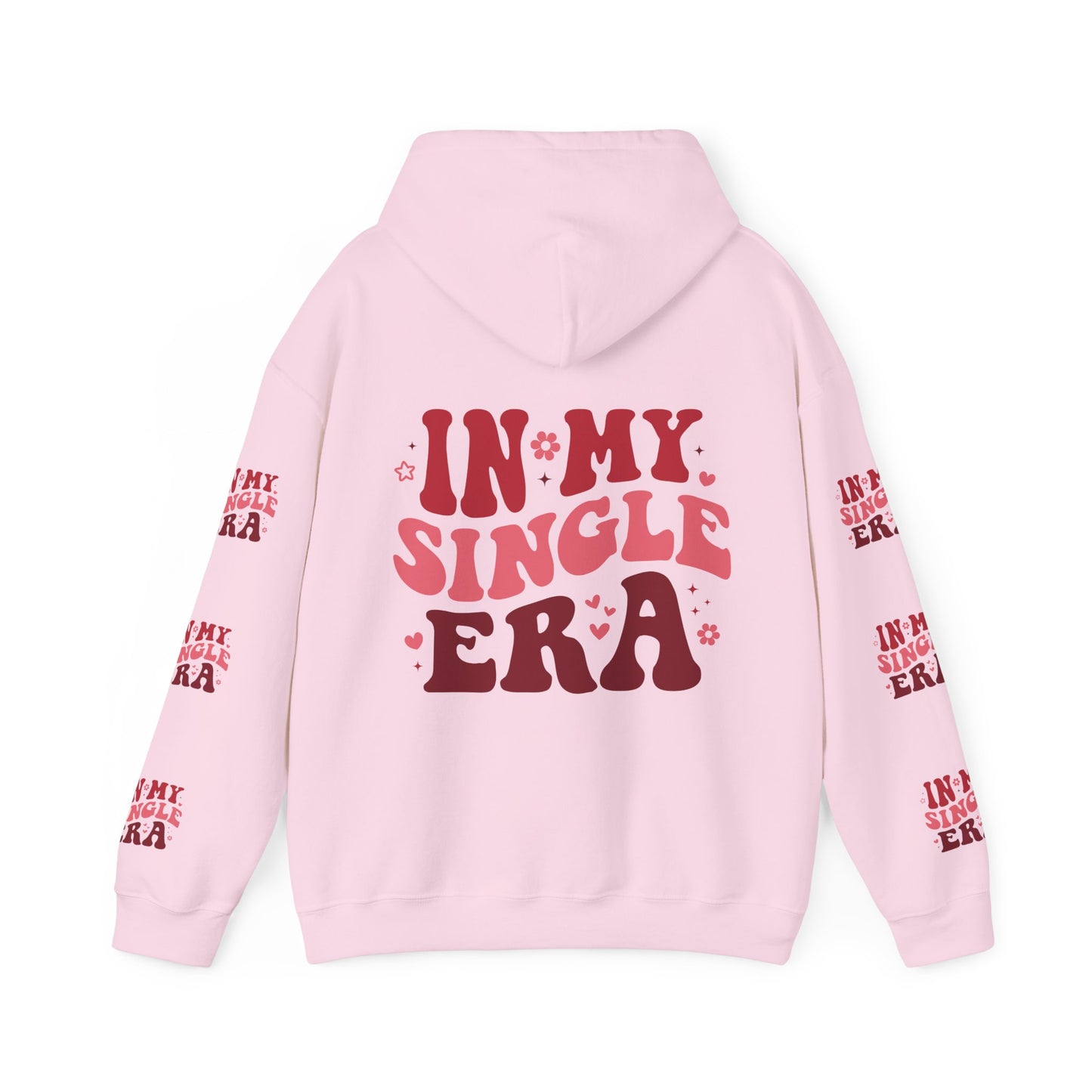 In my single era, Unisex Heavy Blend™ Hooded Sweatshirt (side arm design)