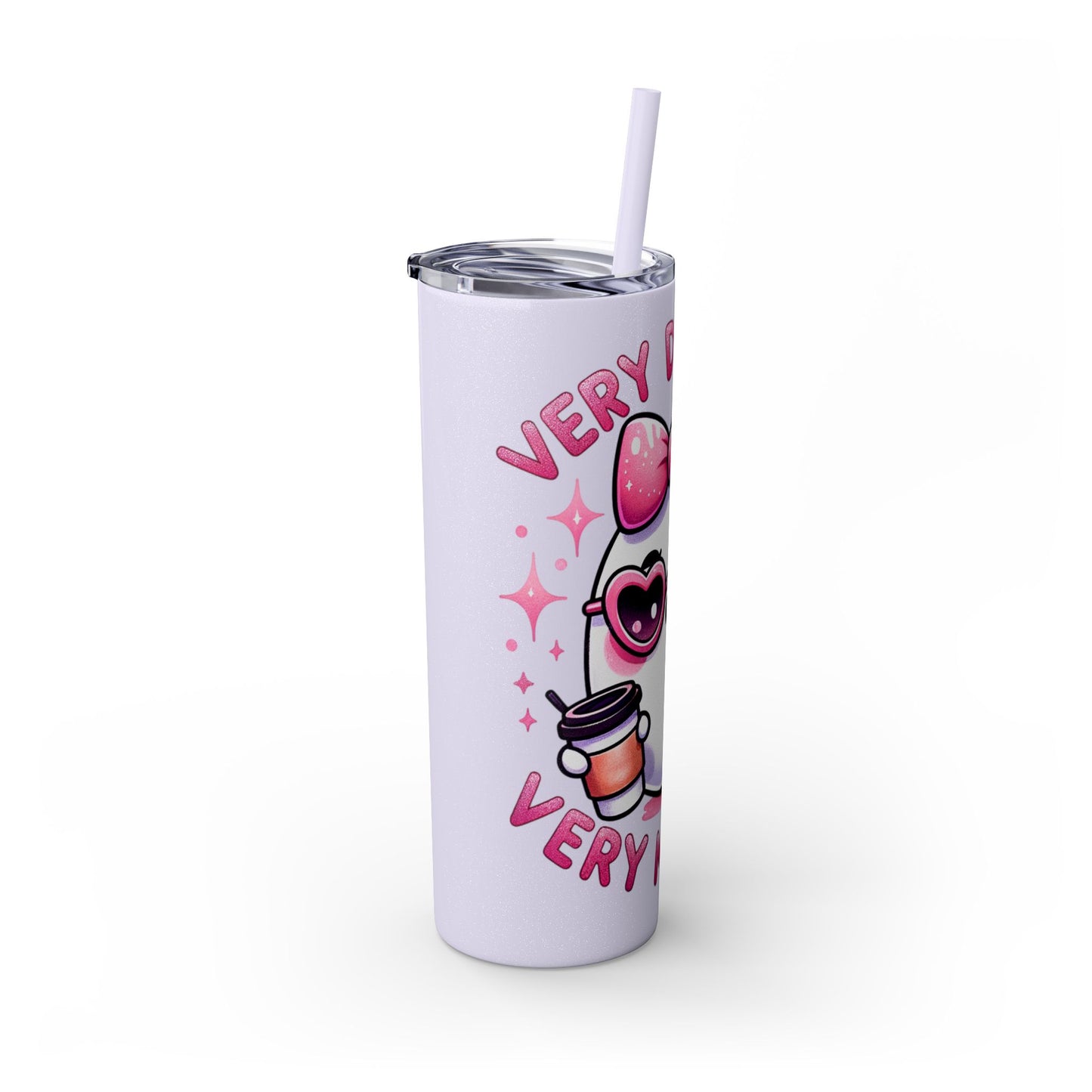 Very demure, Skinny Tumbler with Straw, 20oz