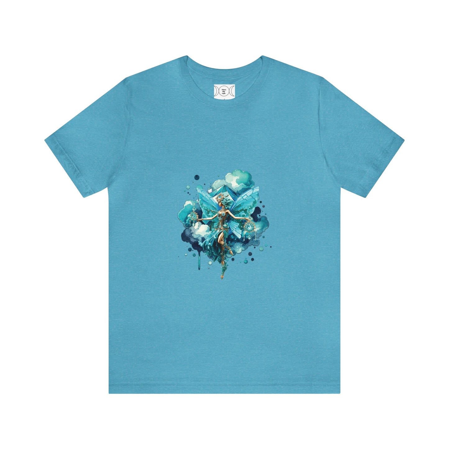 March aquamarine fairy, Unisex Jersey Short Sleeve Tee  no arm design