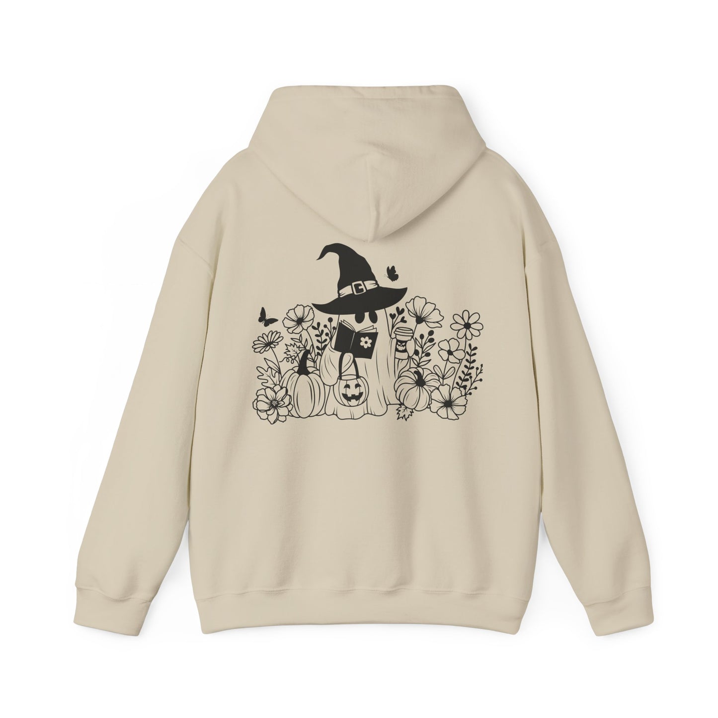 Cozy boo reading,  Unisex Heavy Blend™ Hooded Sweatshirt (no side arm design)