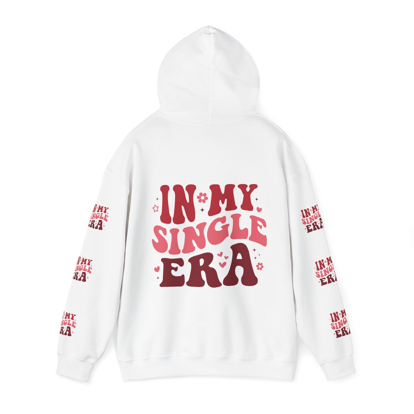 In my single era, Unisex Heavy Blend™ Hooded Sweatshirt (side arm design)