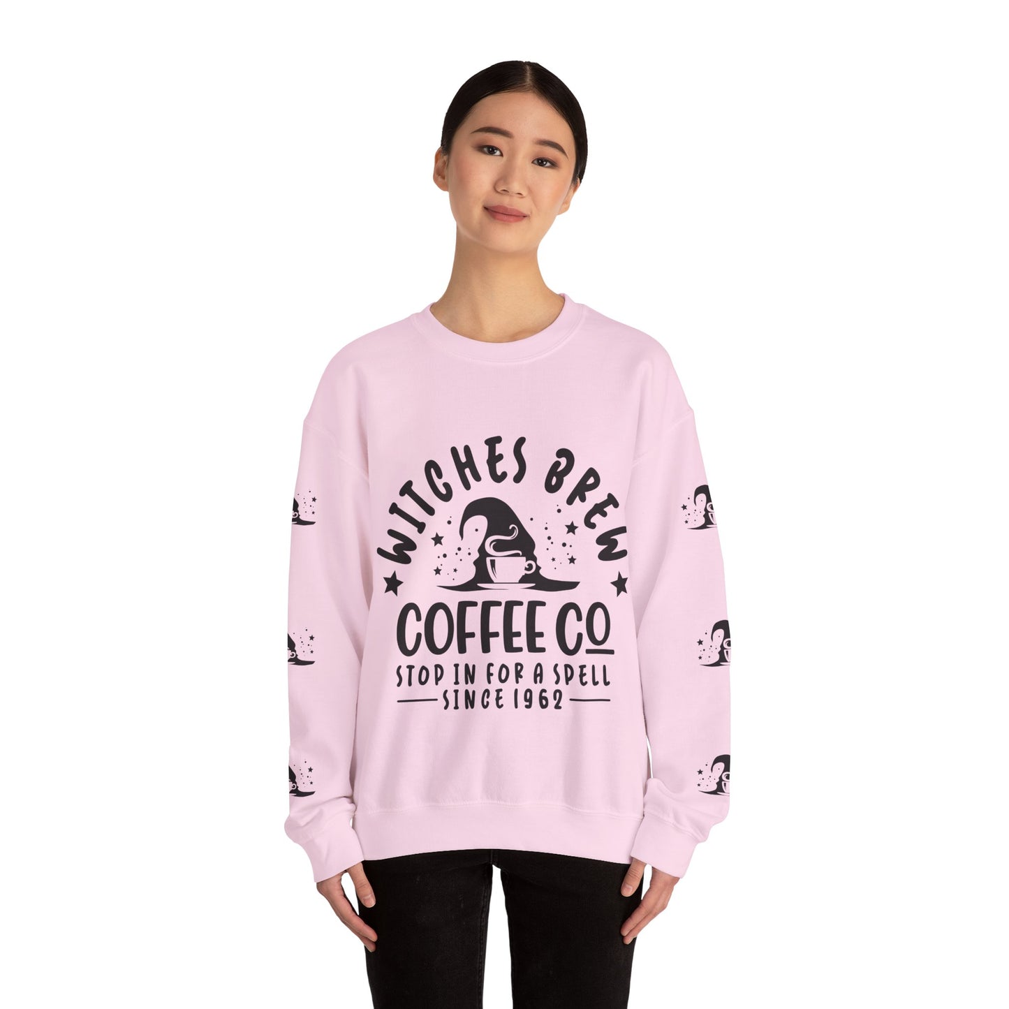 Witch’s brew coffee , ™ Crewneck Sweatshirt ( sleeve design )