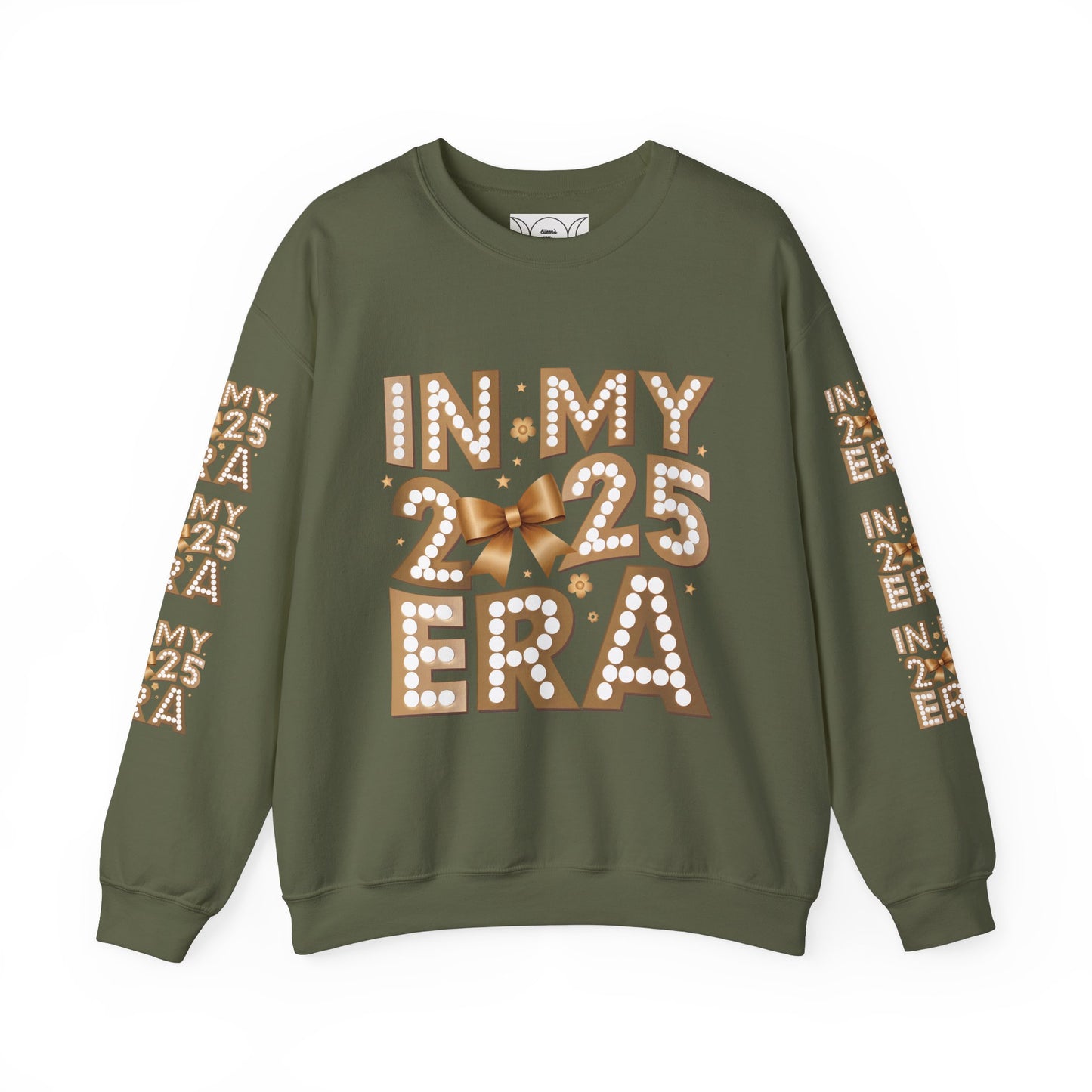 In 2025 era, Unisex Heavy Blend™ Crewneck Sweatshirt (sleeve design)