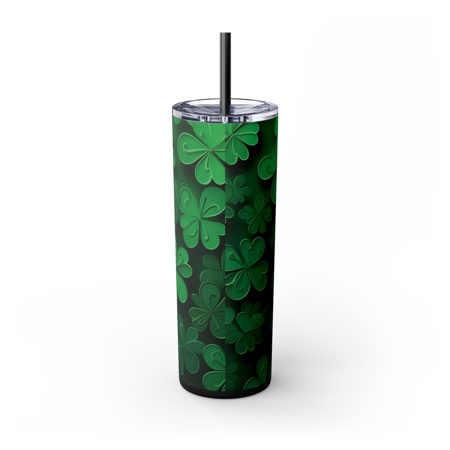 Lucky clovers, Skinny Tumbler with Straw, 20oz