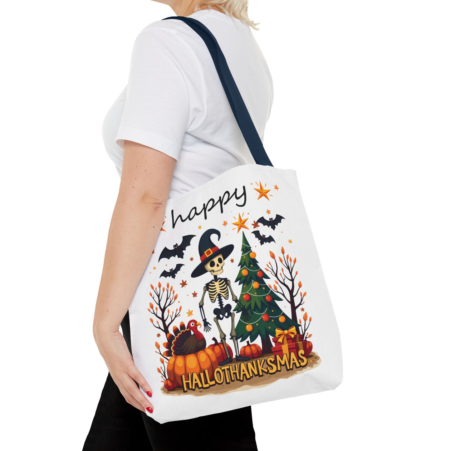 Happy hellothanksmas, Tote Bag (AOP)