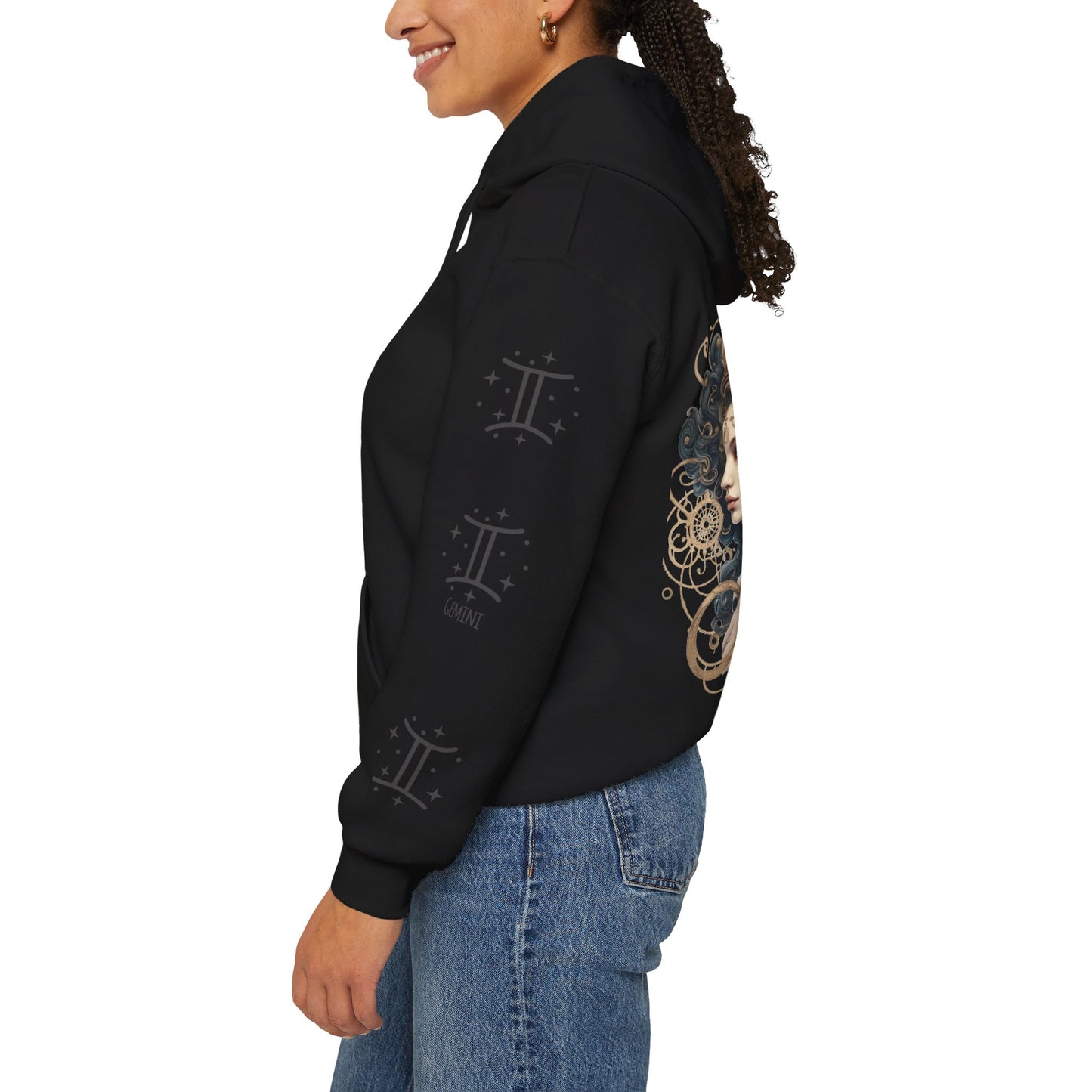 Gemini ,  Unisex Heavy Blend™ Hooded Sweatshirt (no side arm design)