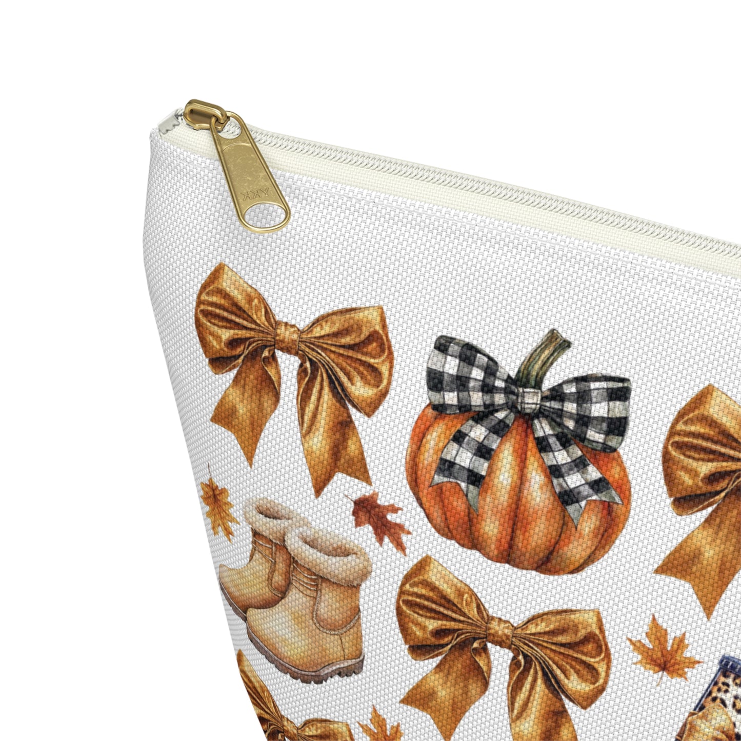 Fall and bows,  Accessory Pouch w T-bottoms