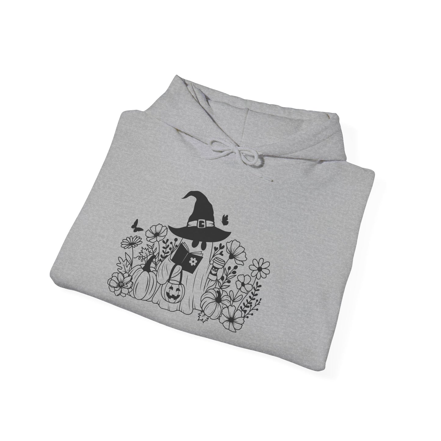 Cozy boo reading,  Unisex Heavy Blend™ Hooded Sweatshirt (no side arm design)