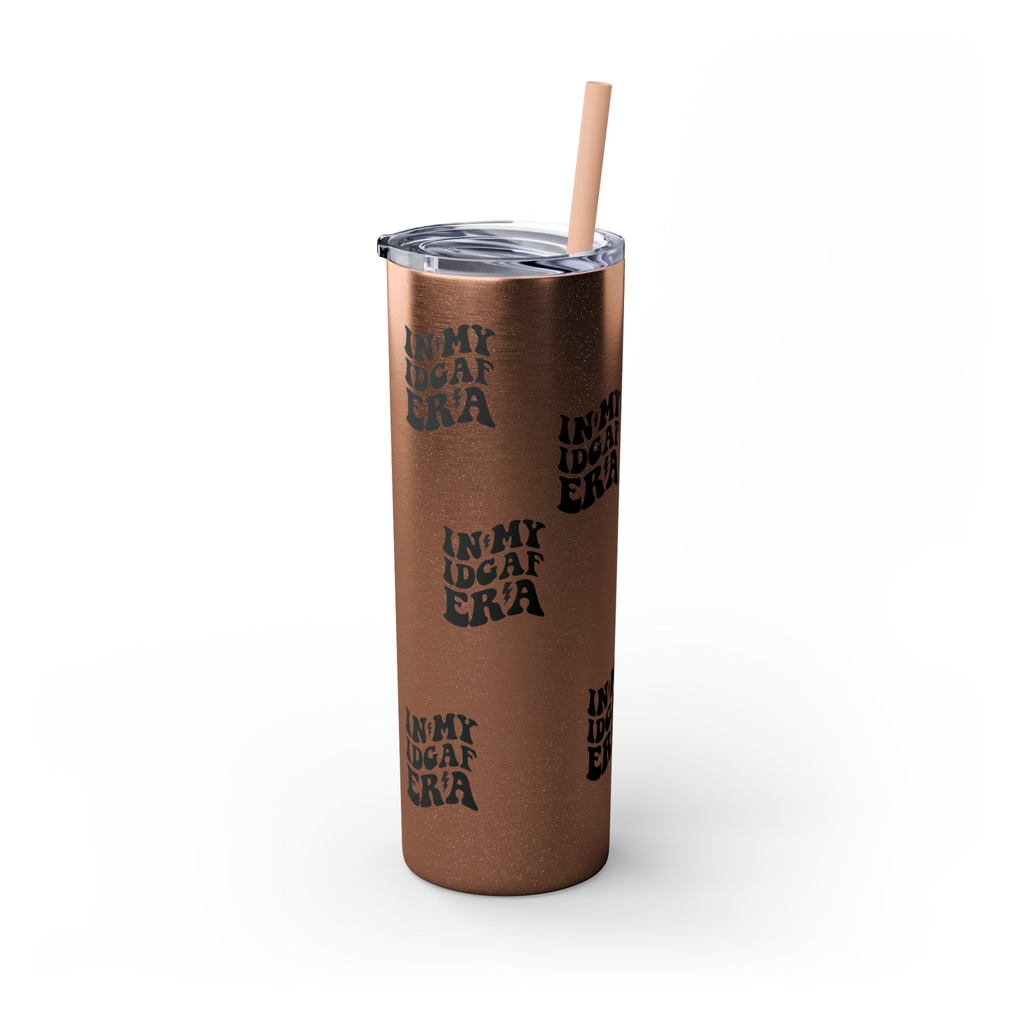 In my IDGAF era, Tumbler with Straw, 20oz