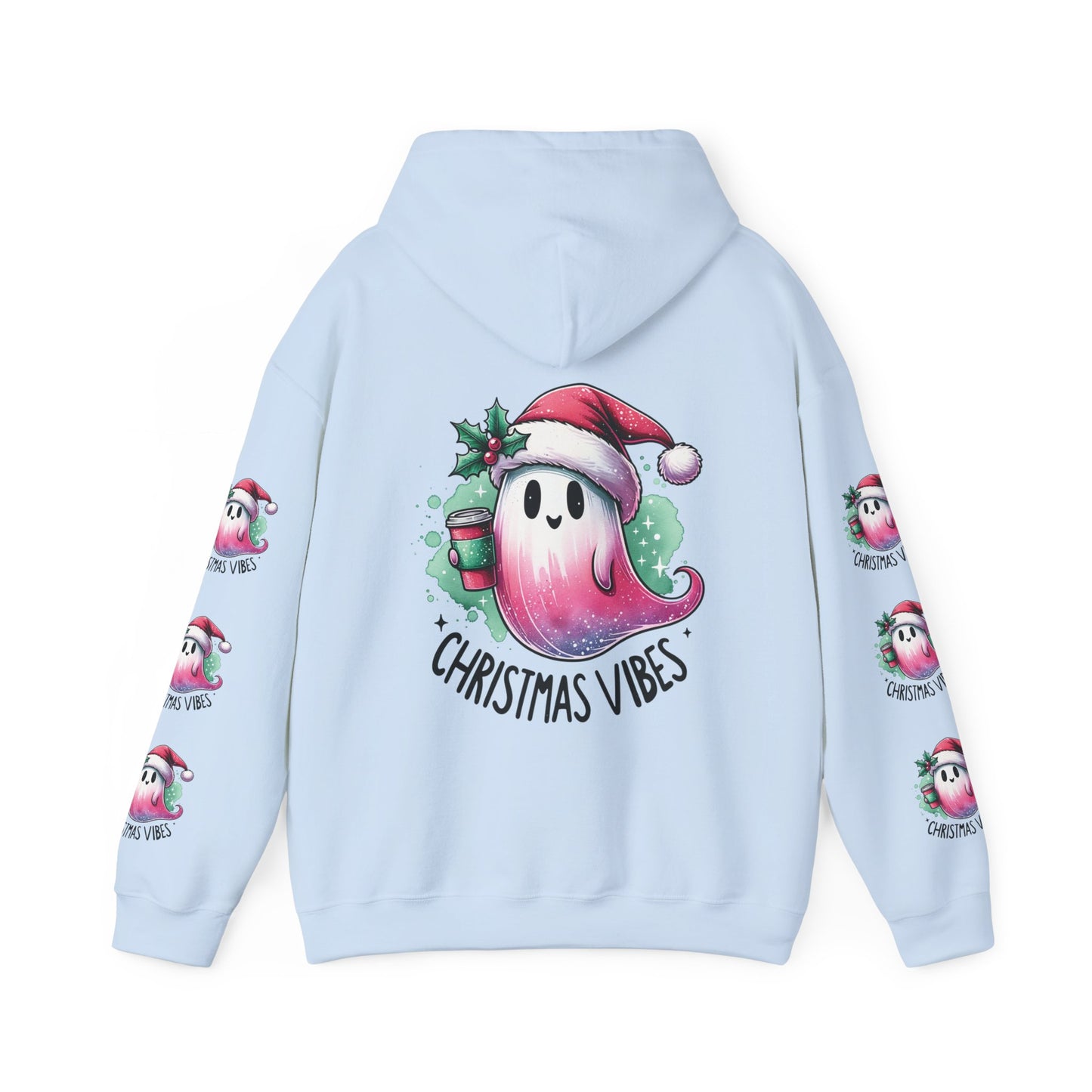 Christmas vibes , Unisex Heavy Blend™ Hooded Sweatshirt (side arm design)