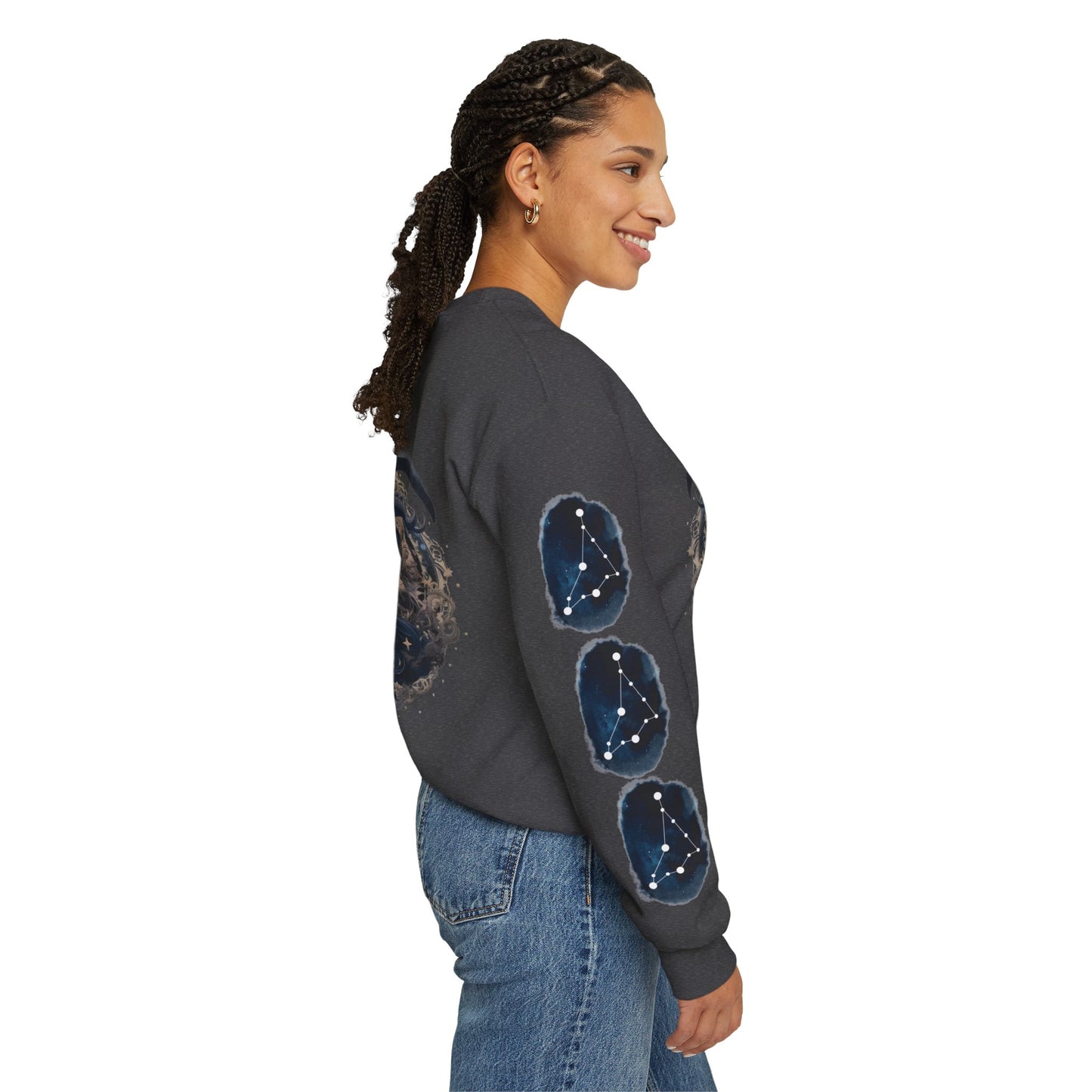 Capricorn , ™ Crewneck Sweatshirt ( side arm design)