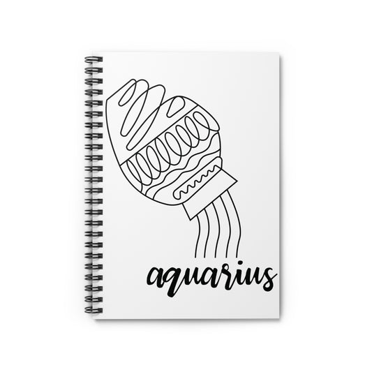 Aquarius, Spiral Notebook - Ruled Line