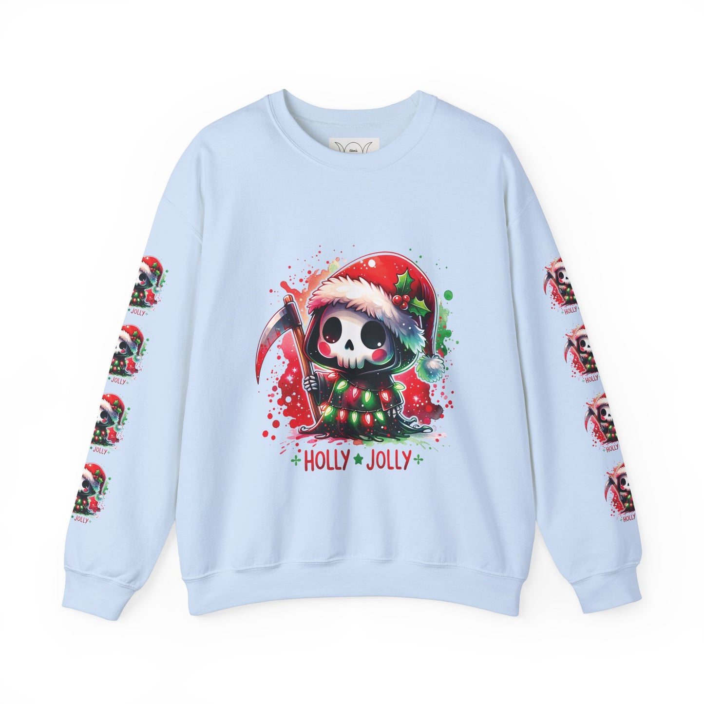 Holly jolly, ™ Crewneck Sweatshirt ( sleeve design )