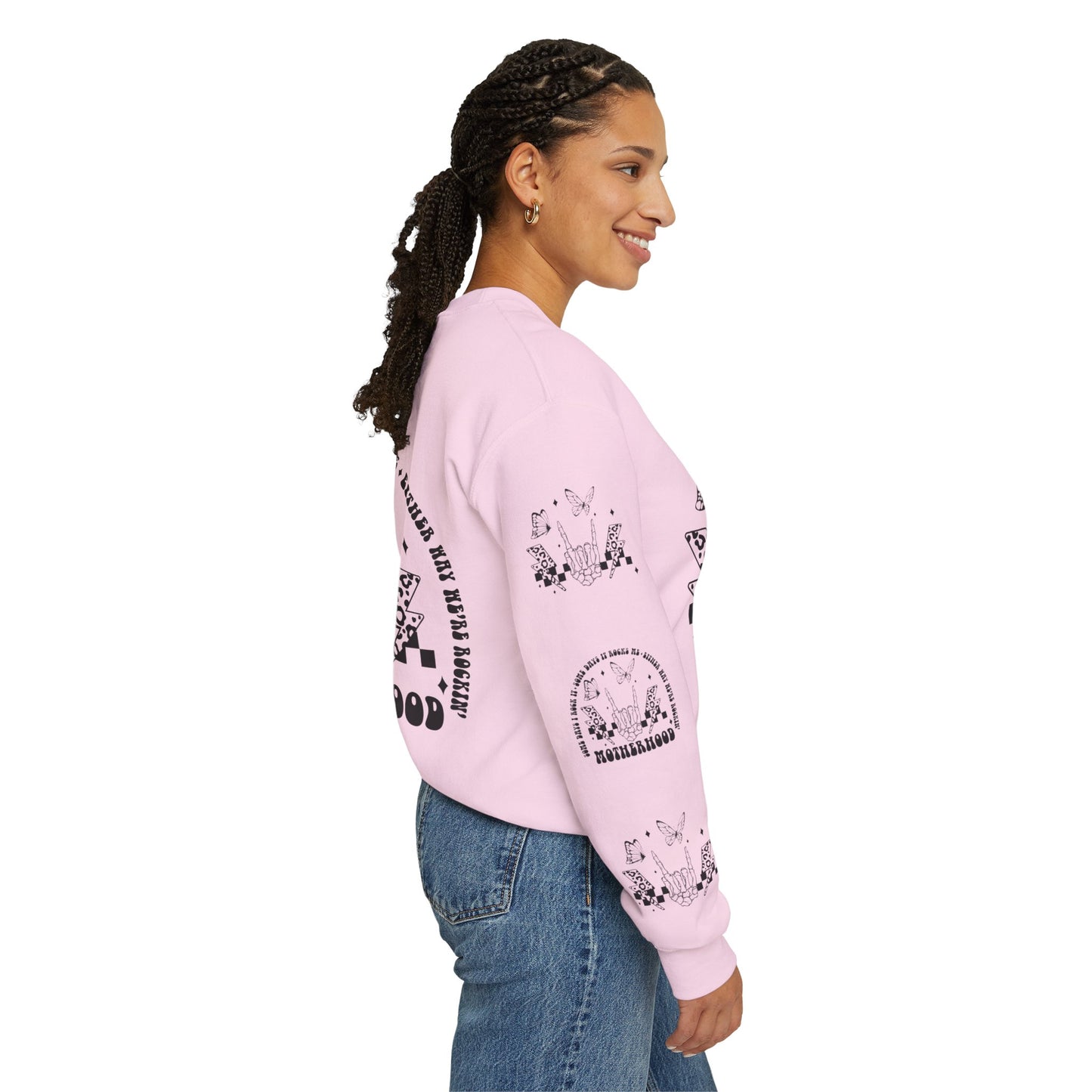 Motherhood , ™ Crewneck Sweatshirt ( side arm design)