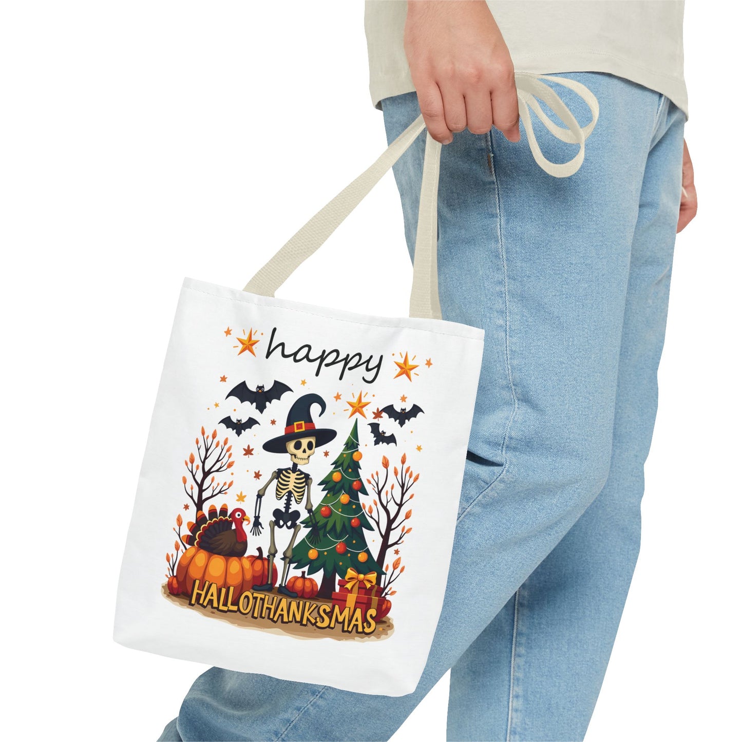 Happy hellothanksmas, Tote Bag (AOP)