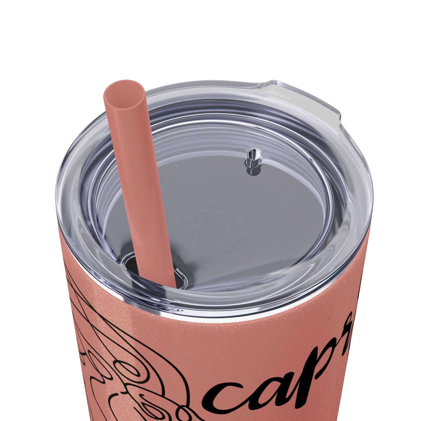 Capricorn Skinny Tumbler with Straw, 20oz