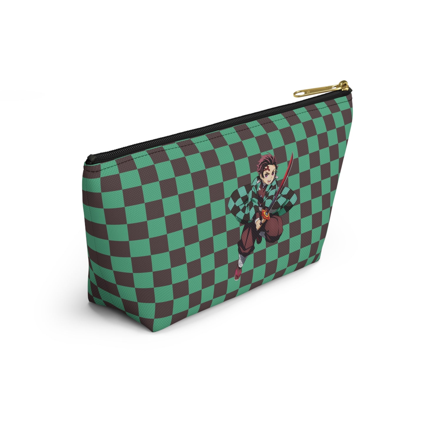 Black & green checkers   Accessory Pouch w T-bottoms