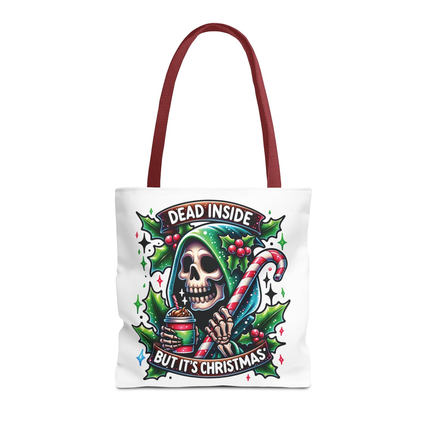 Dead inside but it’s Christmas, Tote Bag (AOP)