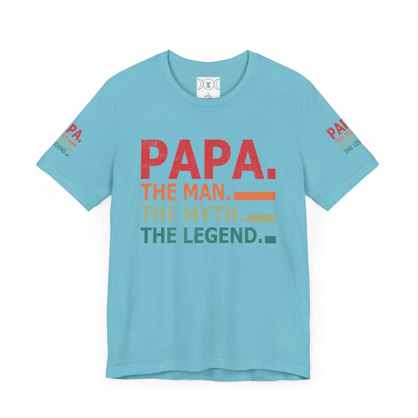 Papa, Unisex Jersey Short Sleeve Tee (Sleeve design)