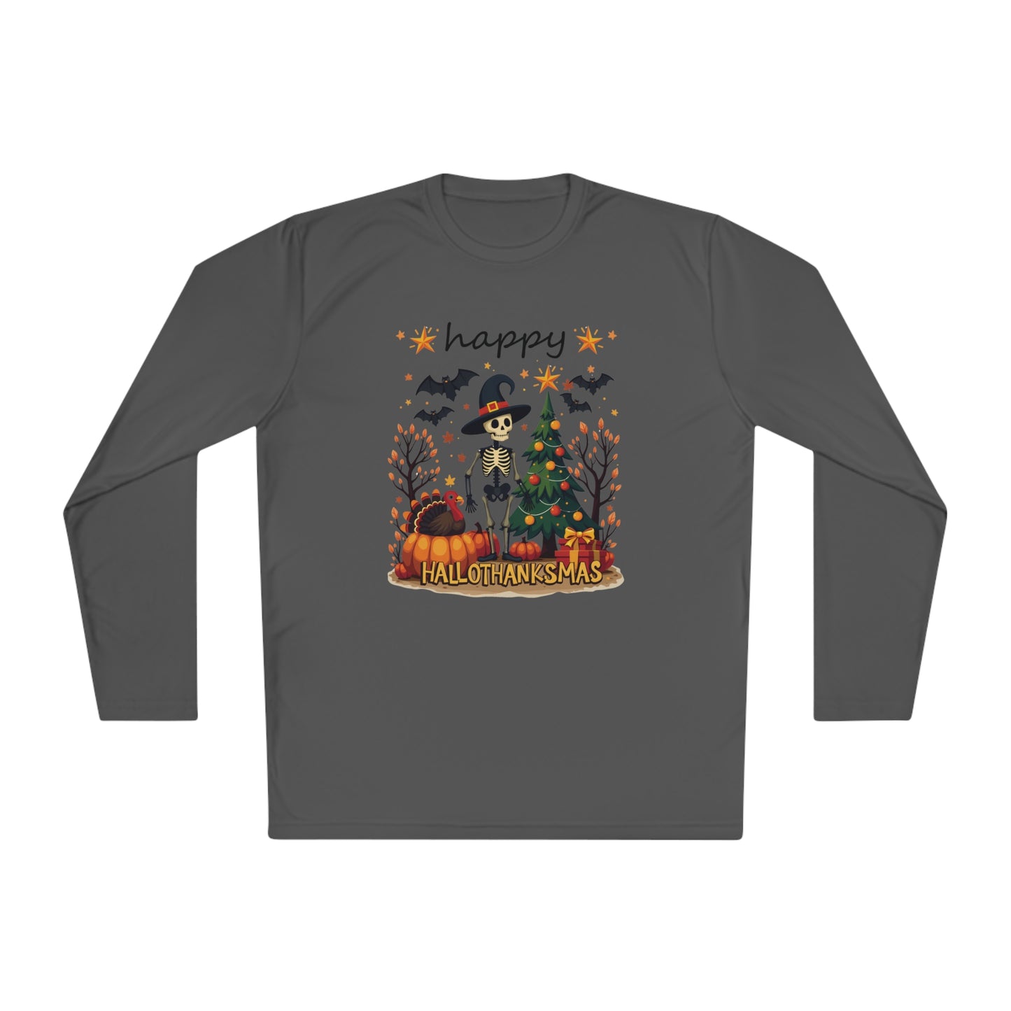 Happy hellothanksmas,  Unisex Lightweight Long Sleeve Tee