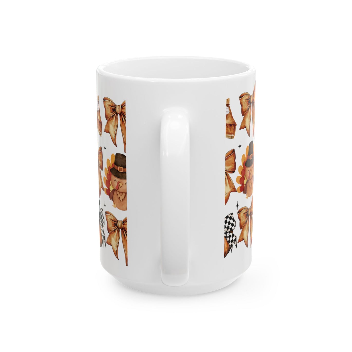 Thanksgiving and bows, Ceramic Mug 11oz & 15 oz