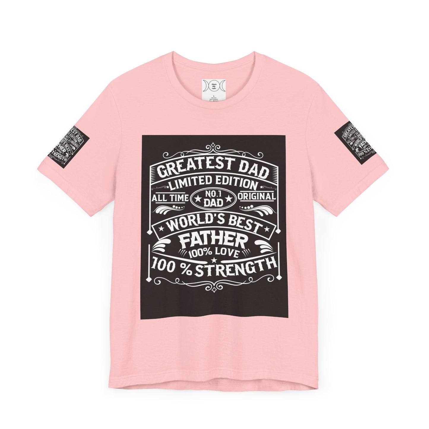 Greatest dad,  Unisex Jersey Short Sleeve Tee (Sleeve design)