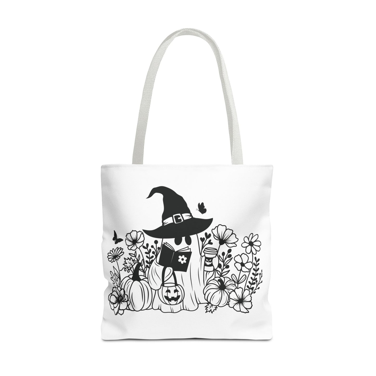 Cozy boo reading, Tote Bag (AOP)