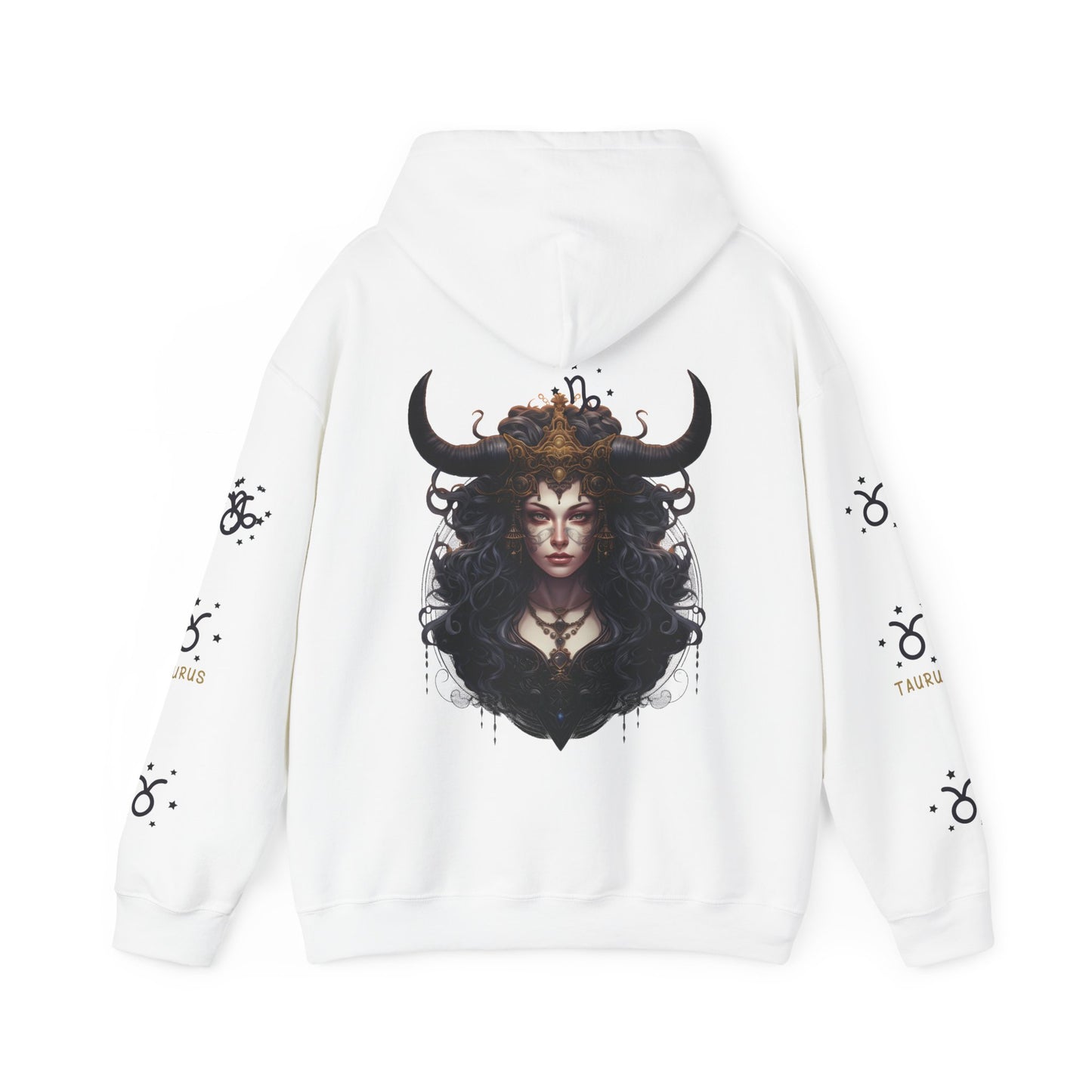 Taurus, Unisex Heavy Blend™ Hooded Sweatshirt (sleeve design )