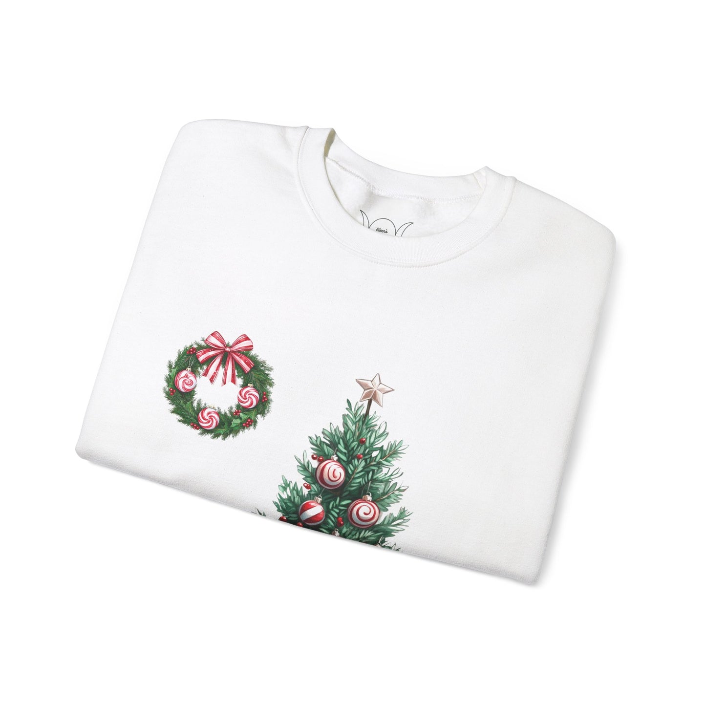 Peppermint Christmas , ™ Crewneck Sweatshirt ( no sleeve design )