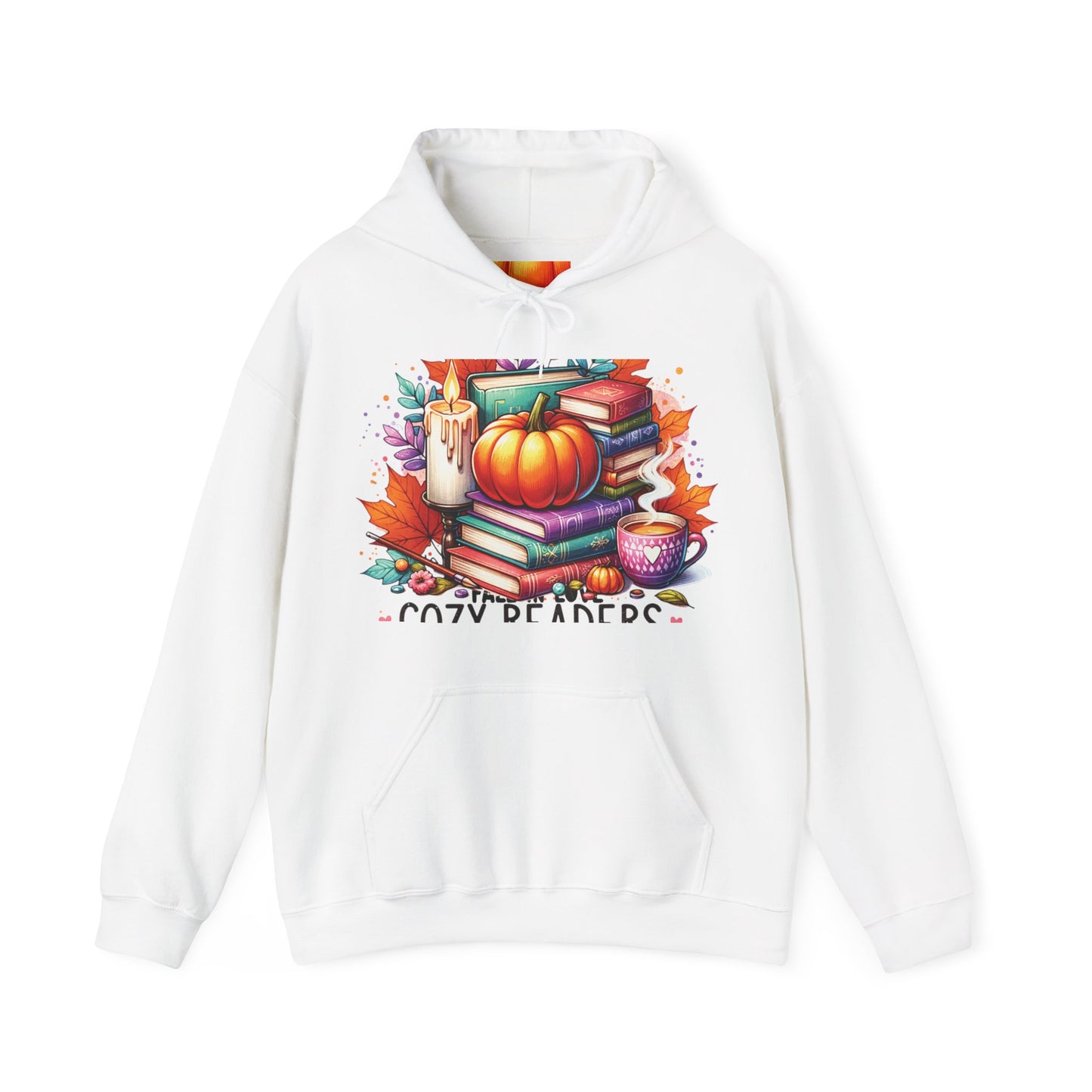 Copy of Cozy reader book society,  Unisex Heavy Blend™ Hooded Sweatshirt (no side arm design)