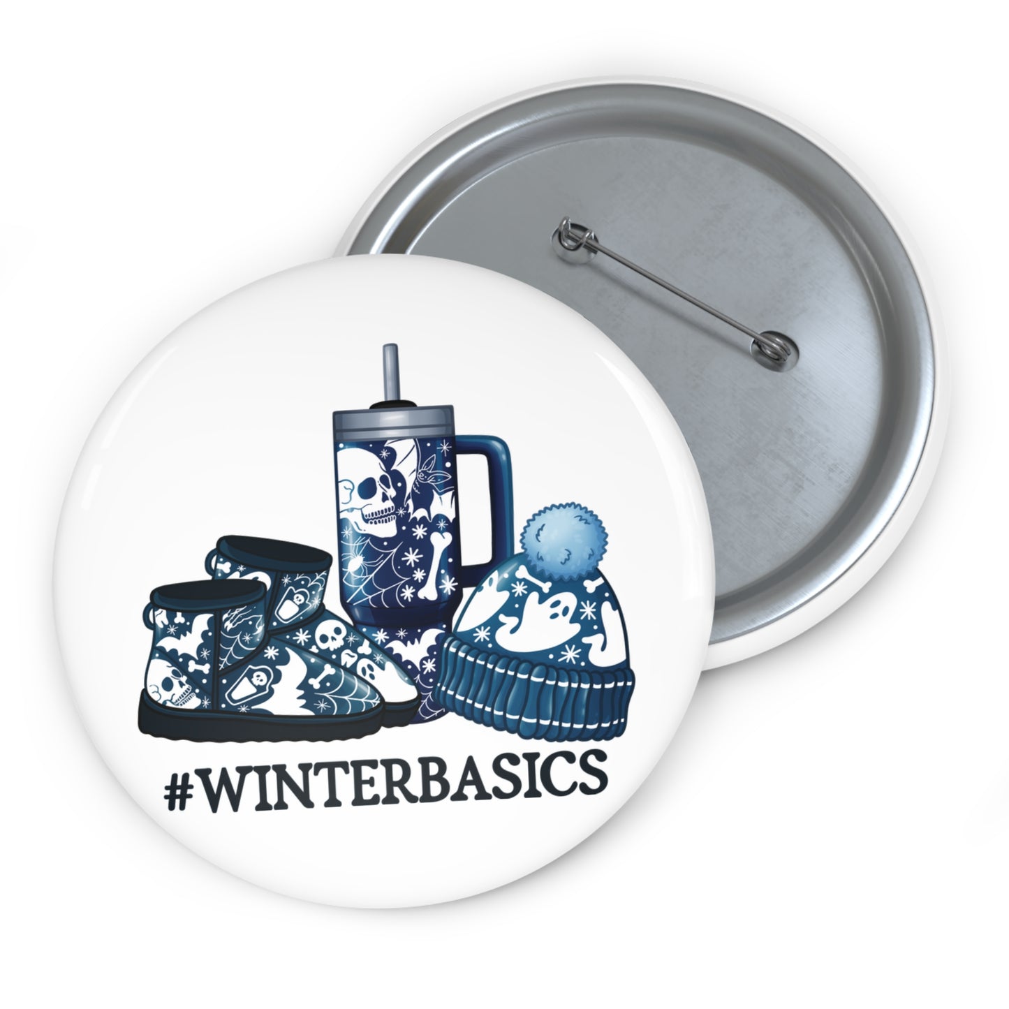 #winterbasics,  Pin Buttons