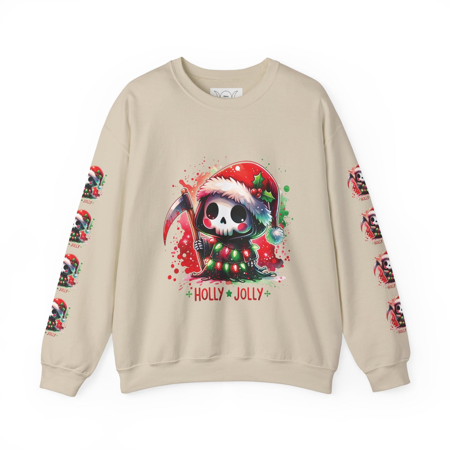 Holly jolly, ™ Crewneck Sweatshirt ( sleeve design )