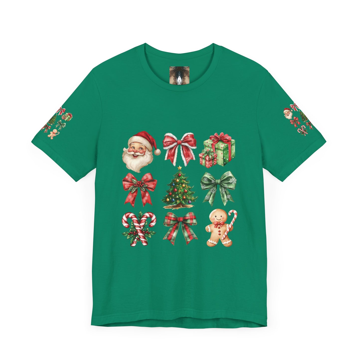 Christmas and bows, Unisex Jersey Short Sleeve Tee