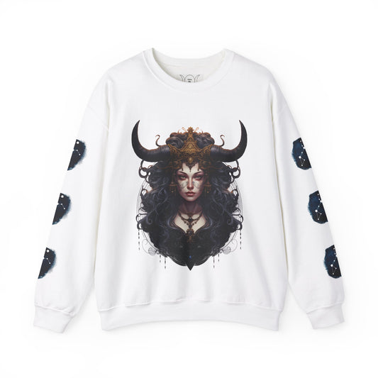 Taurus , ™ Crewneck Sweatshirt ( sleeve design)