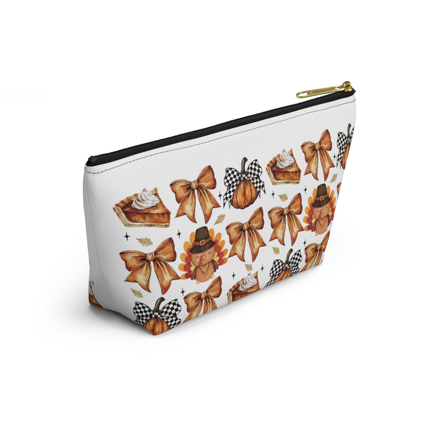 Thanksgiving and bows,  Accessory Pouch w T-bottoms