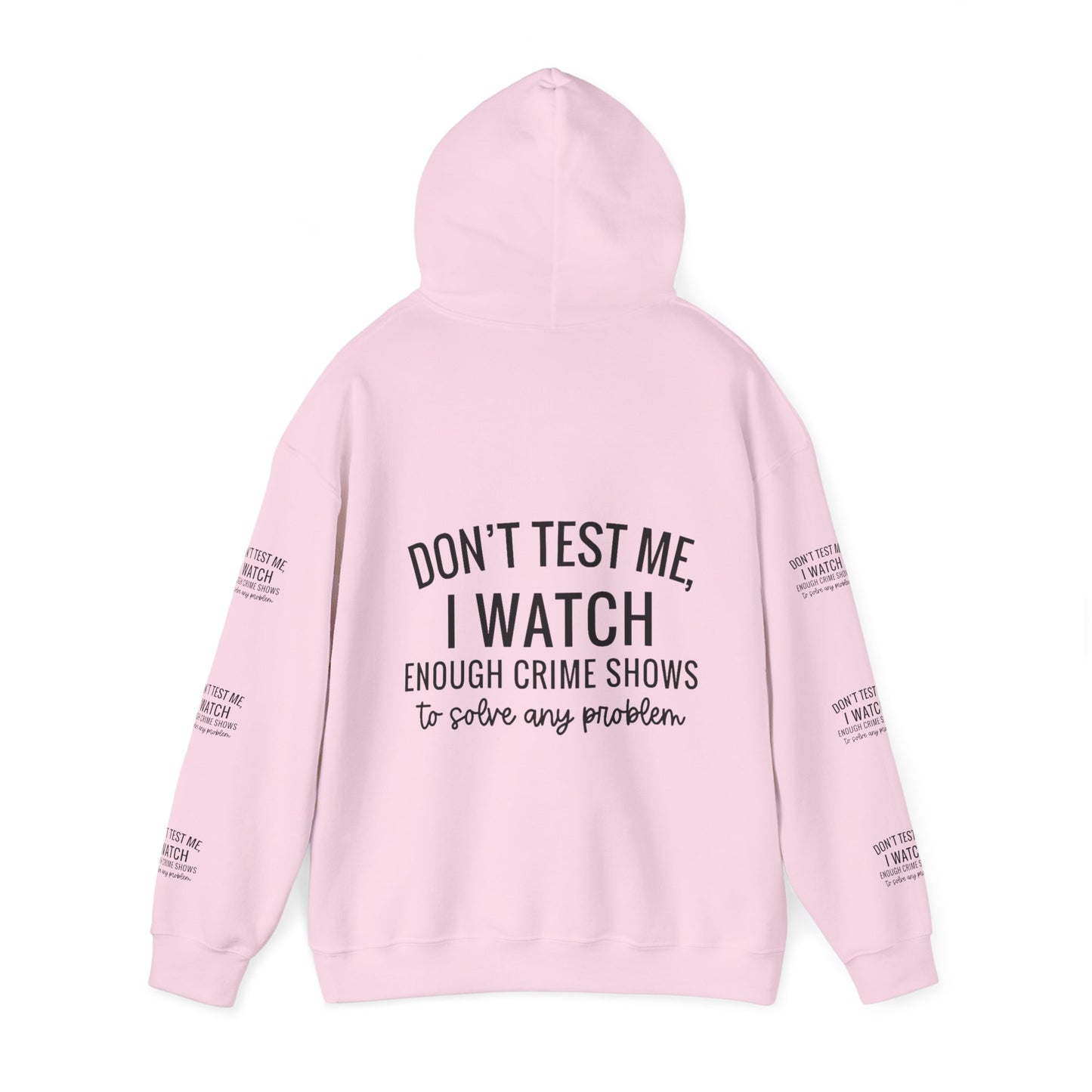 True crime watcher arm design, Unisex Heavy Blend™ Hooded Sweatshirt (side arm design)