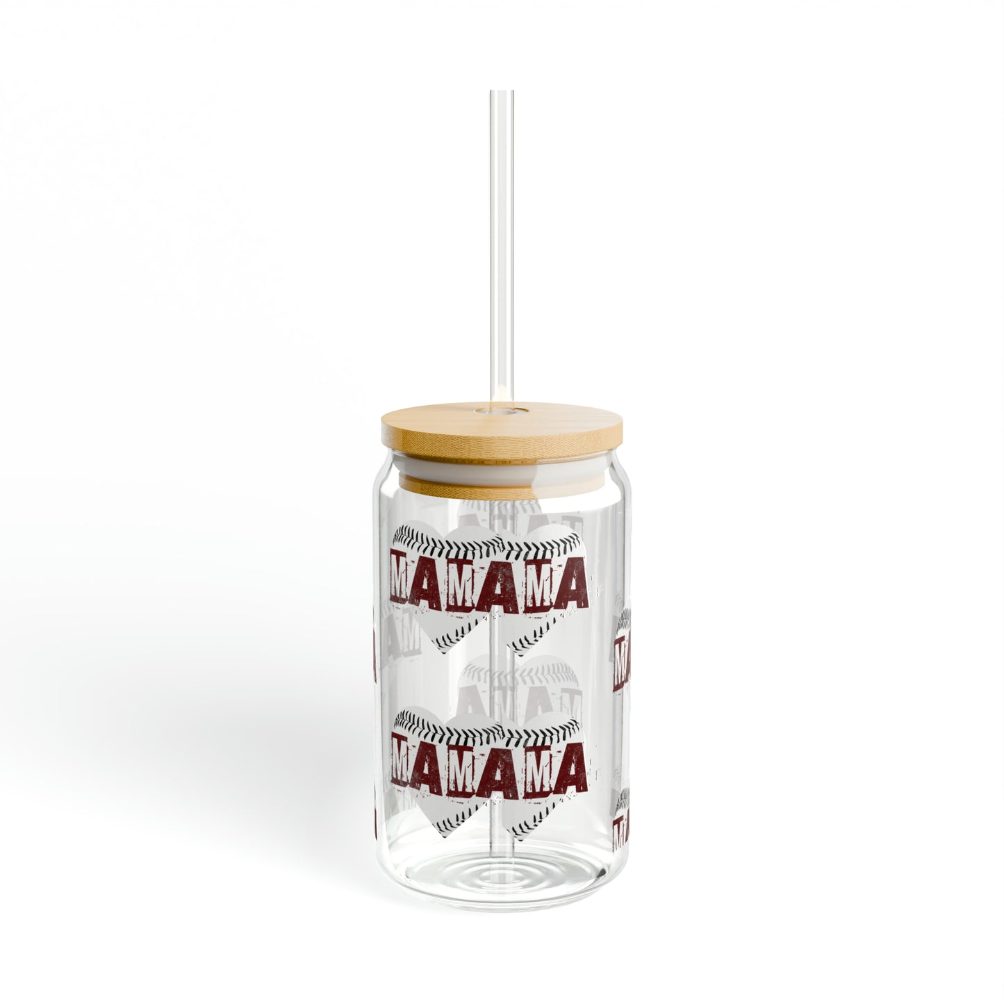 Baseball mama, Sipper Glass, 16oz