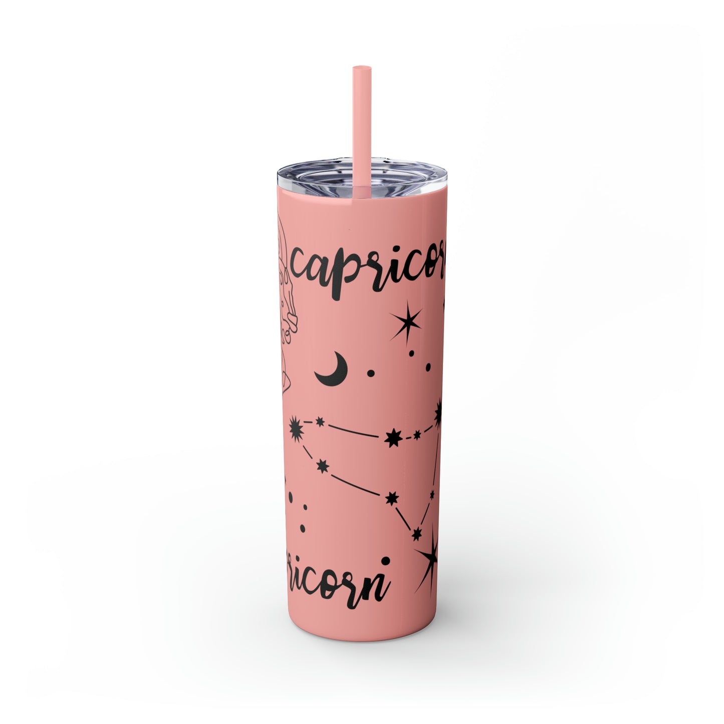 Capricorn Skinny Tumbler with Straw, 20oz