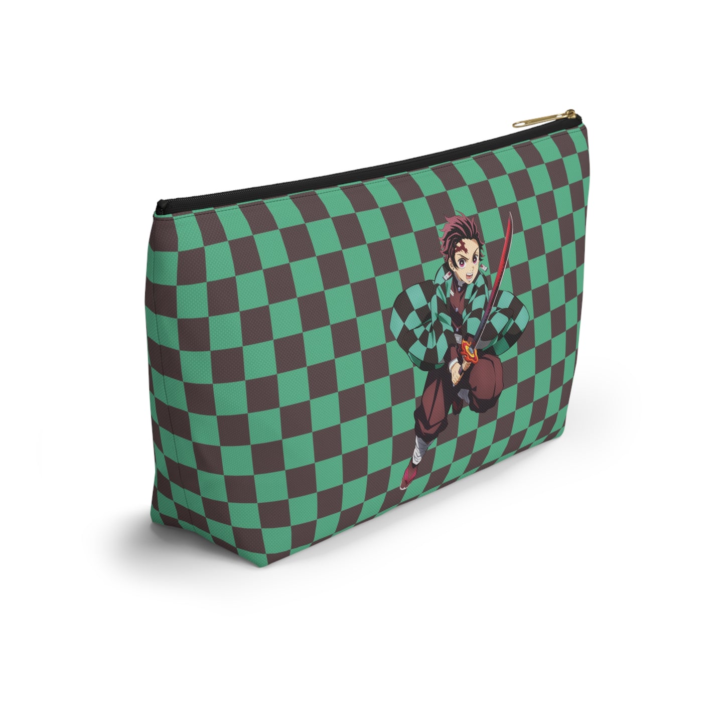 Black & green checkers   Accessory Pouch w T-bottoms