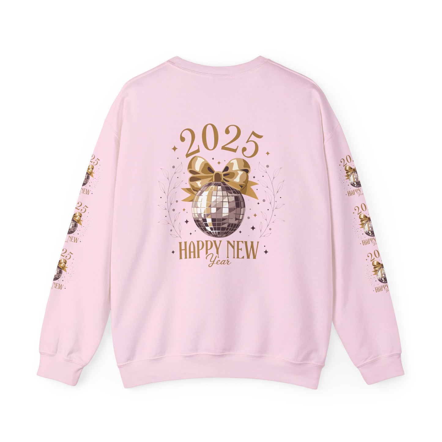 Happy year, Unisex Heavy Blend™ Crewneck Sweatshirt ( sleeve design)