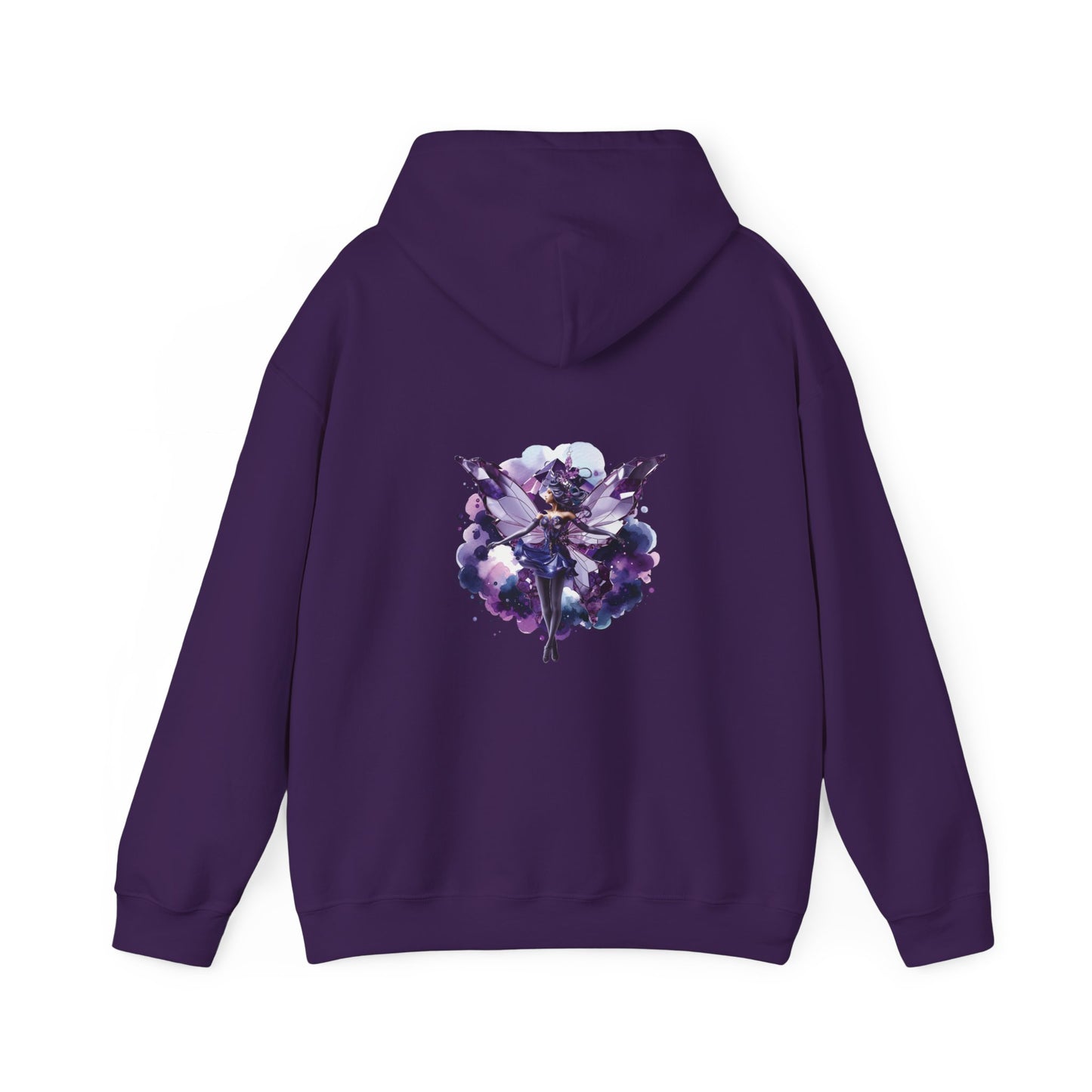 February amethyst fairy, Unisex Heavy Blend™ Hooded Sweatshirt ( no side arm design)