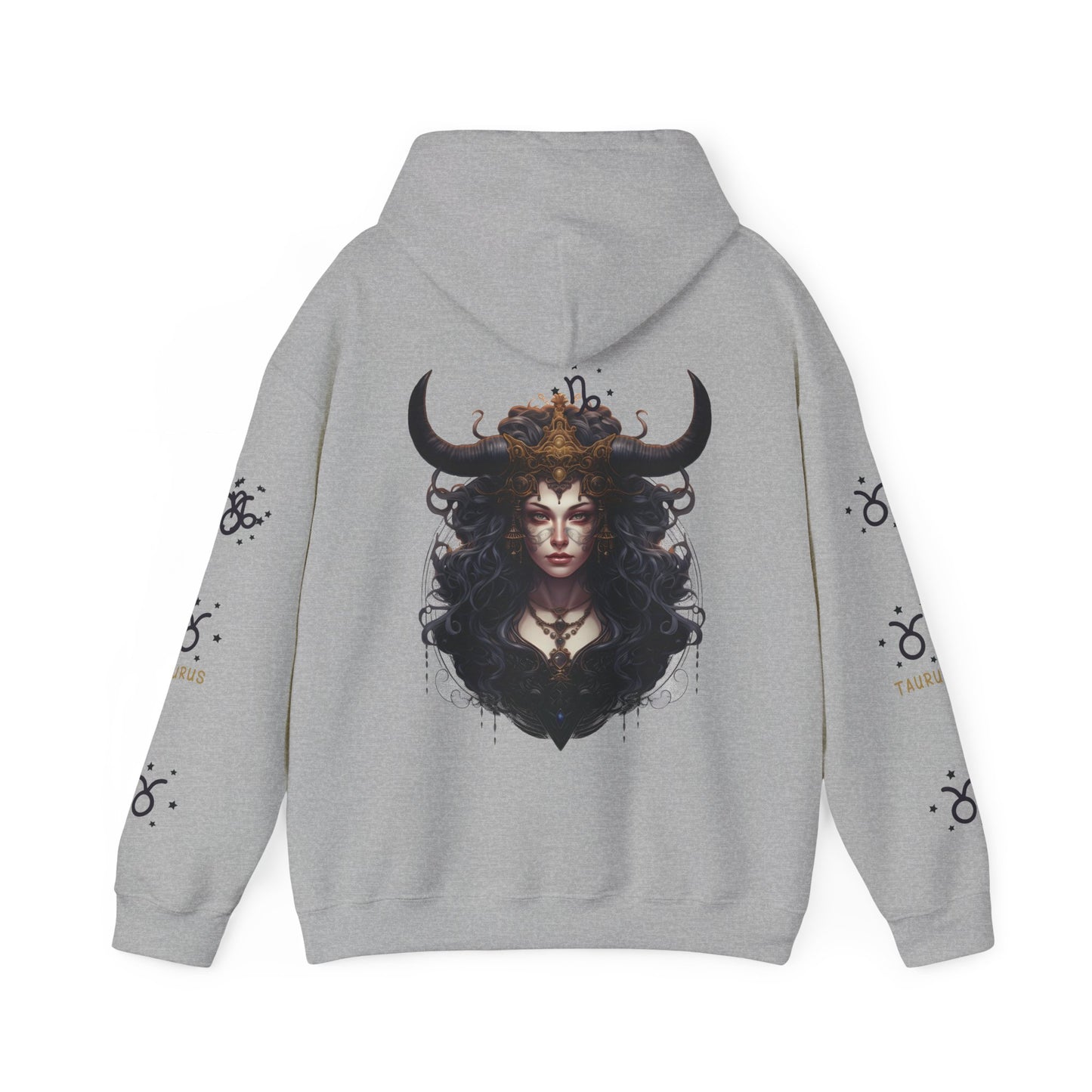 Taurus, Unisex Heavy Blend™ Hooded Sweatshirt (sleeve design )