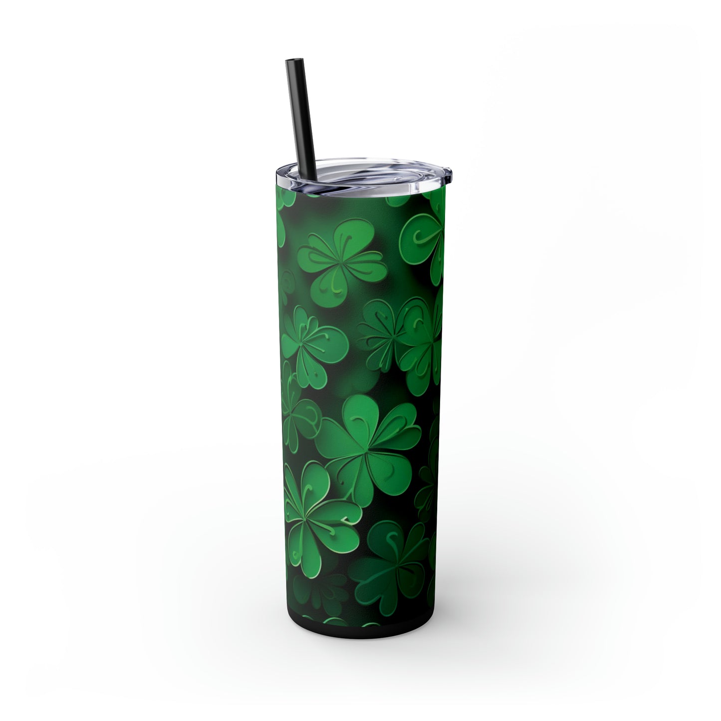 Lucky clovers, Skinny Tumbler with Straw, 20oz