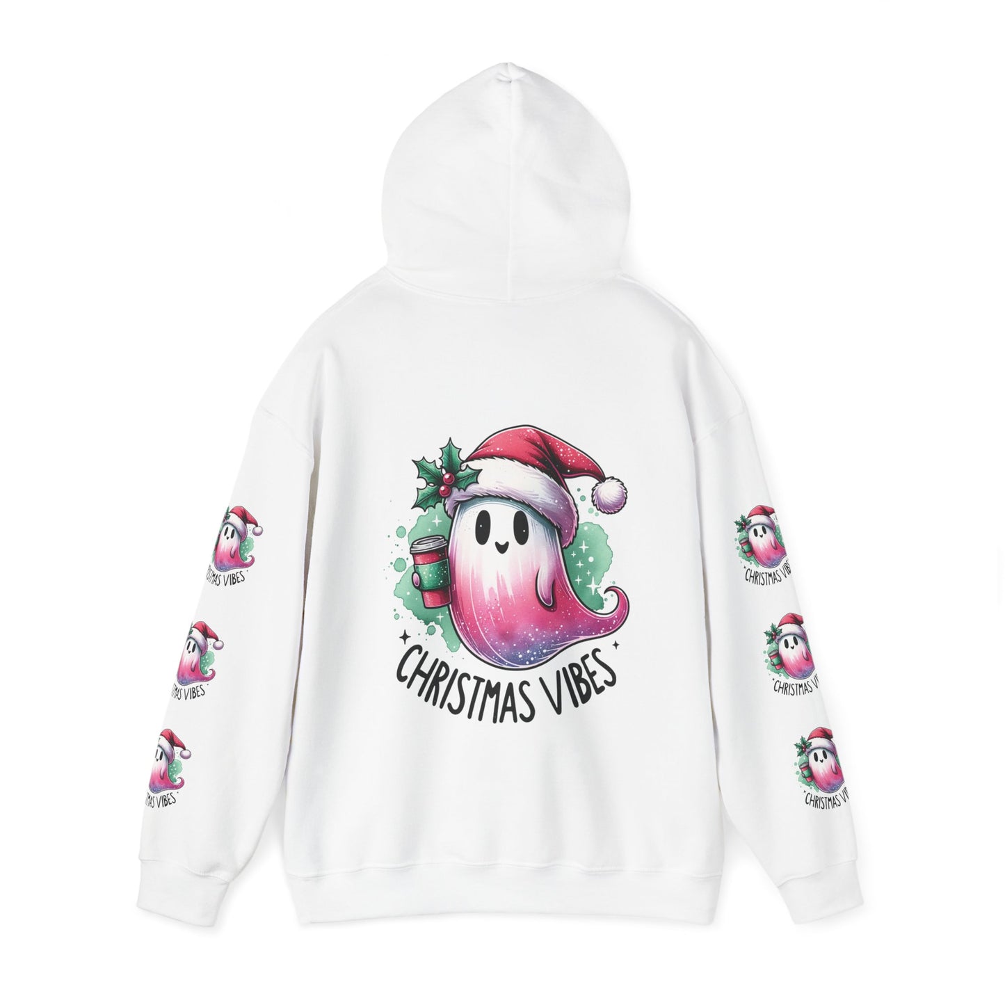 Christmas vibes , Unisex Heavy Blend™ Hooded Sweatshirt (side arm design)