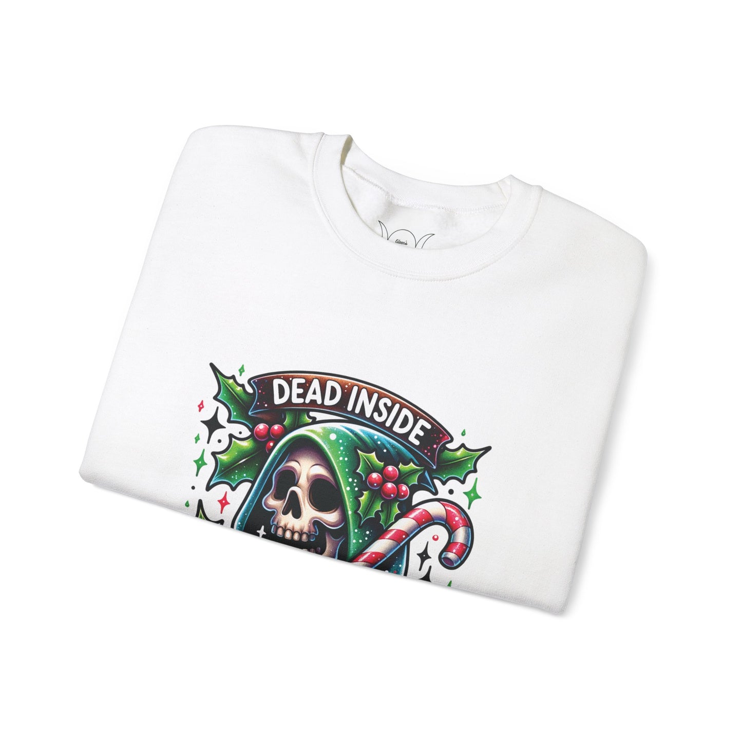 Dead inside but it’s Christmas, ™ Crewneck Sweatshirt ( sleeve design )