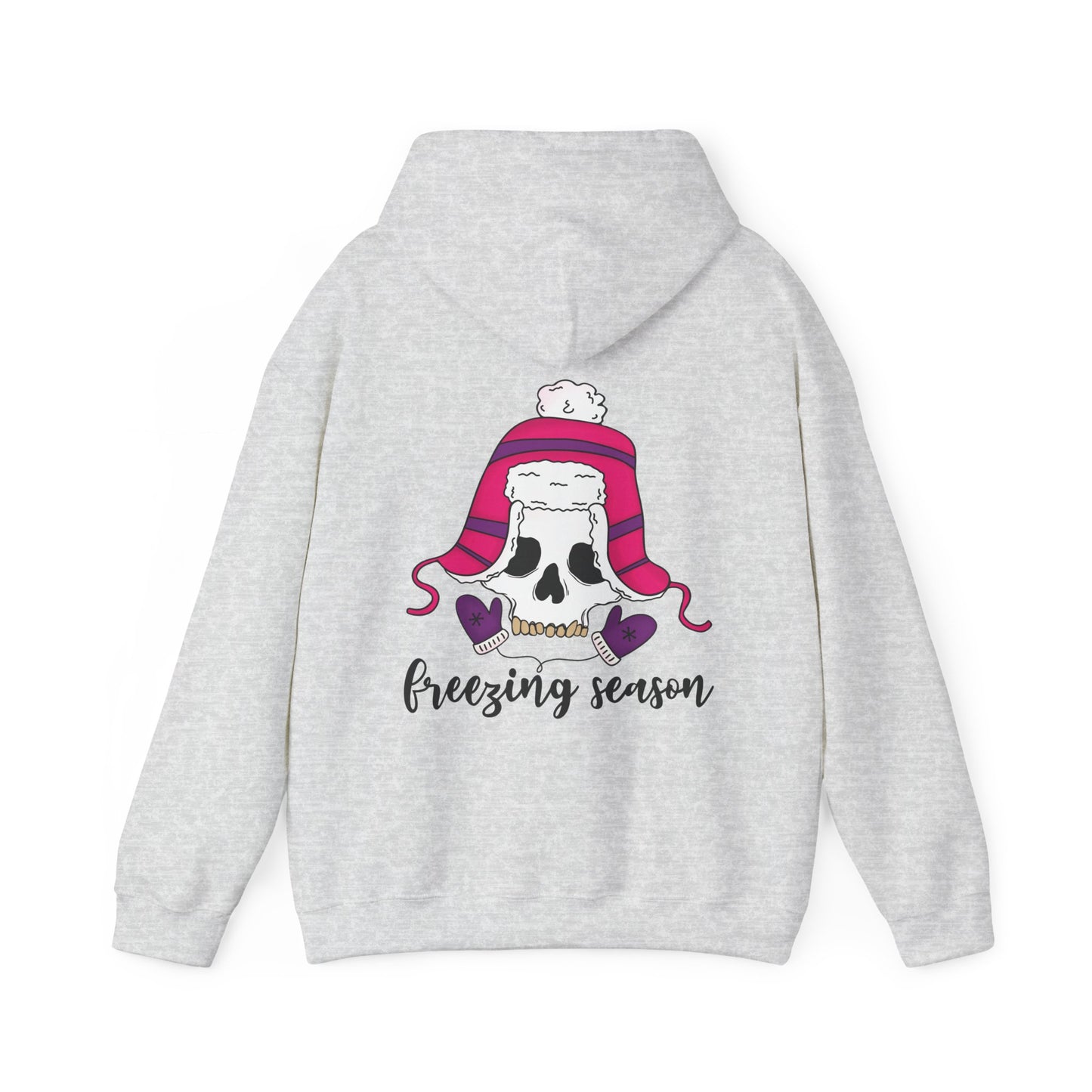 Freezing season, Unisex Heavy Blend™ Hooded Sweatshirt (no side arm design)