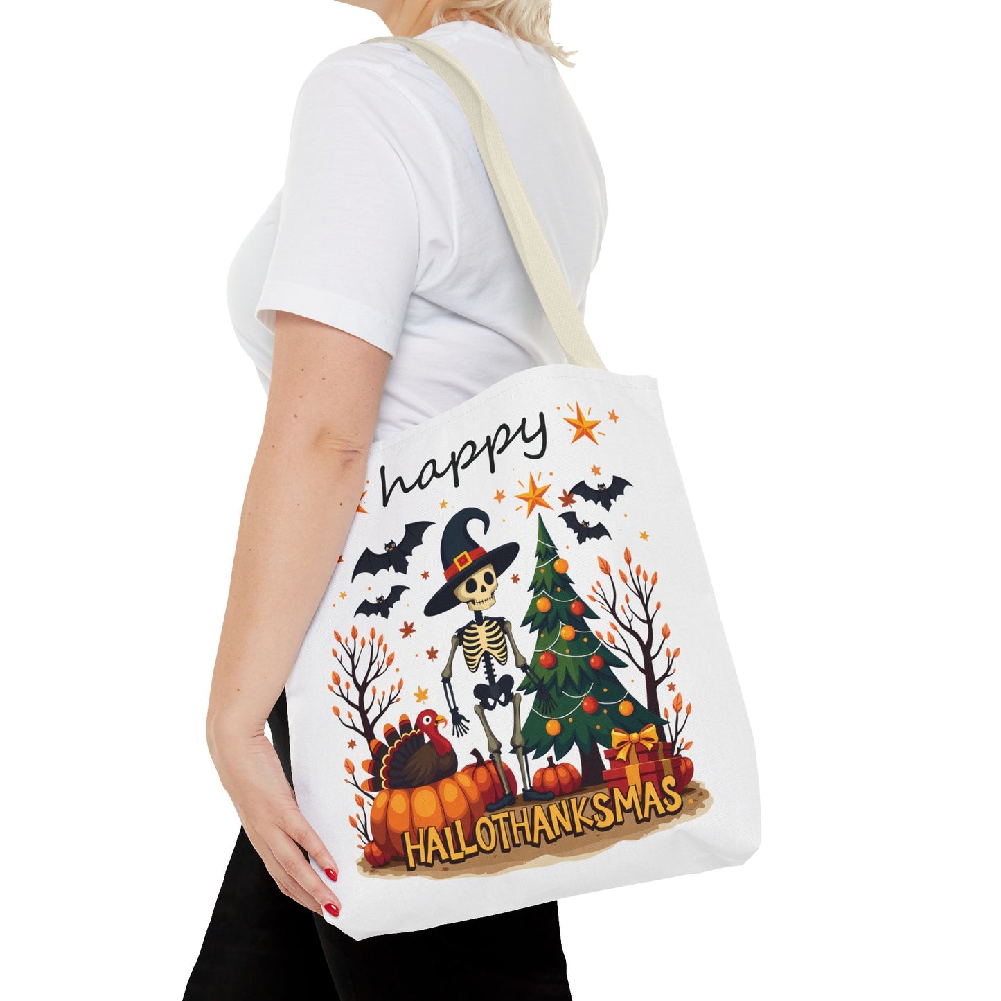 Happy hellothanksmas, Tote Bag (AOP)