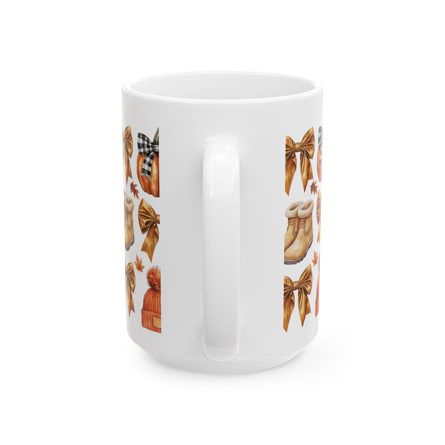 Fall and bows, Ceramic Mug 11oz & 15 oz