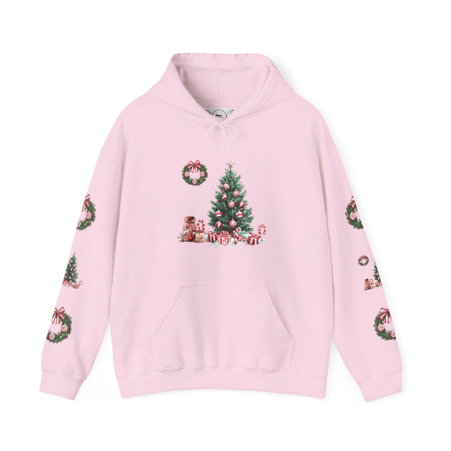 Peppermint Christmas,  Unisex Heavy Blend™ Hooded Sweatshirt (no side arm design)